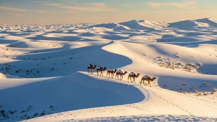 Snowfall in Saudi Arabia: Rare Desert Snowfall Blankets Northern Regions