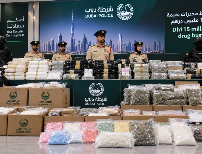 Dubai Police Seize 2.3 Tonnes of Drugs Worth Dh115 Million